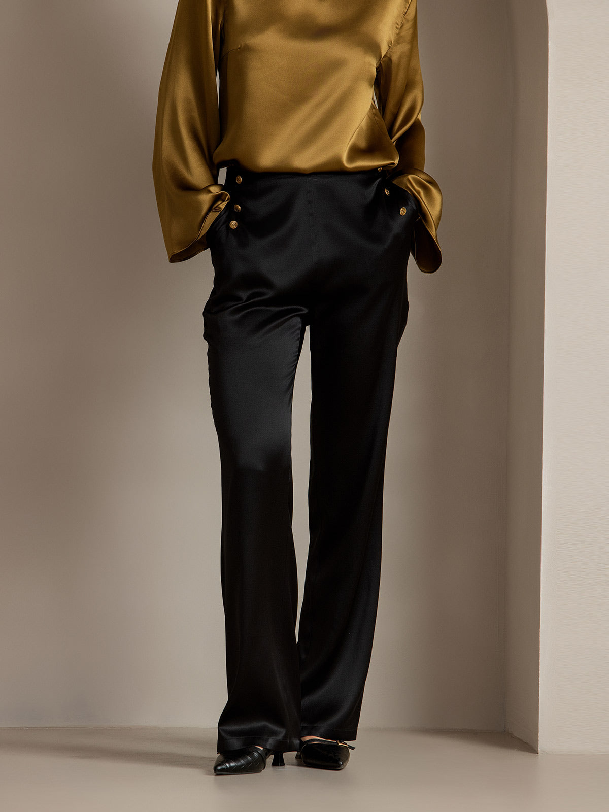 [Sort] SilkSilky-DK 19Momme Silke Womens Pants 004