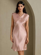 [Toscana] SilkSilky-DK Cap Sleeve V Neck Natkjole 001