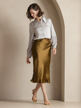 [Brun] SilkSilky-DK Nederdel 001