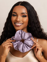 [Mørke Lilla] SilkSilky-DK Scrunchie 004