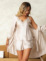 [Beige] SilkSilky-DK Silke Spaghetti Rem Womens Pajamas 001
