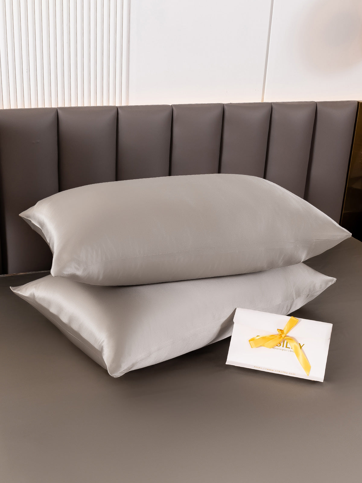 [Grå] SilkSilky-DK 19Momme Pillowcase 004