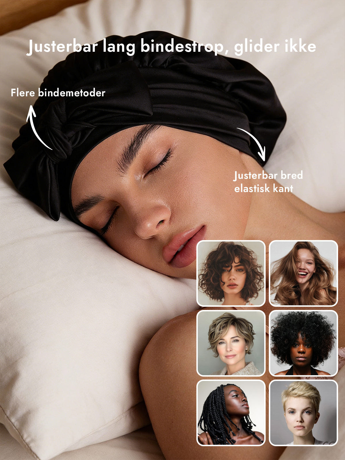 [Sort] SilkSilky-DK Silke Sleep Cap 004