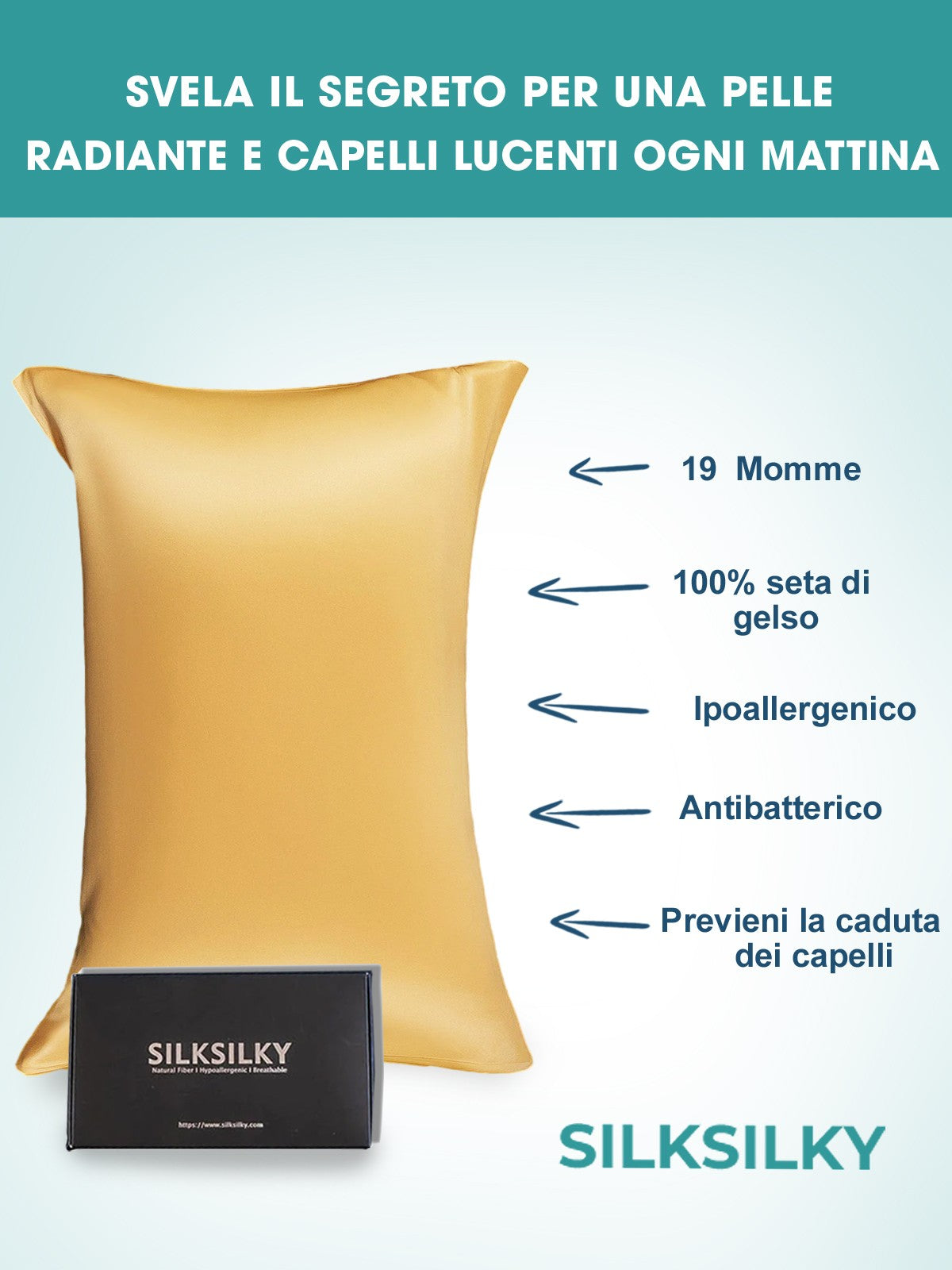 [Champagne] SilkSilky-DK 19Momme Pillowcase 003