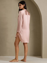 [Toscana] SilkSilky-DK Long Sleeve Lapel Collar Soveskjorte 002