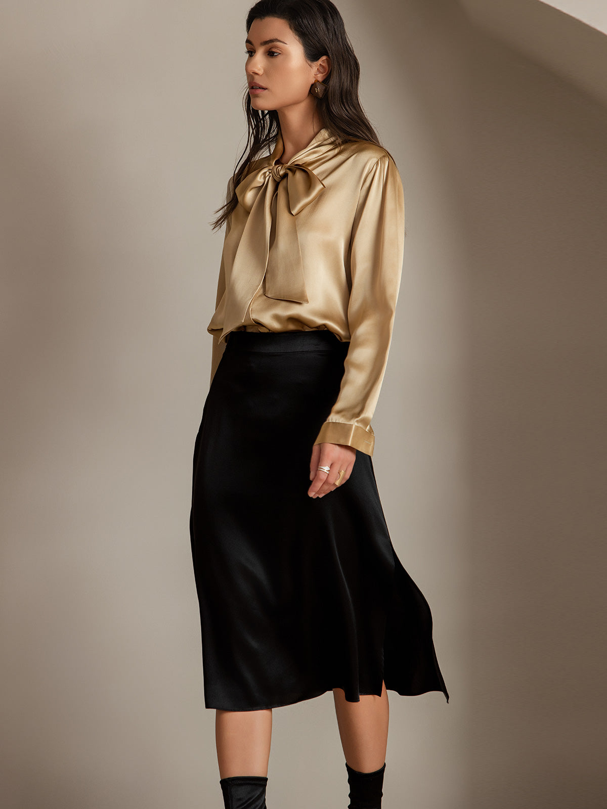[Sort] SilkSilky-DK 19Momme Silke Skirt 004