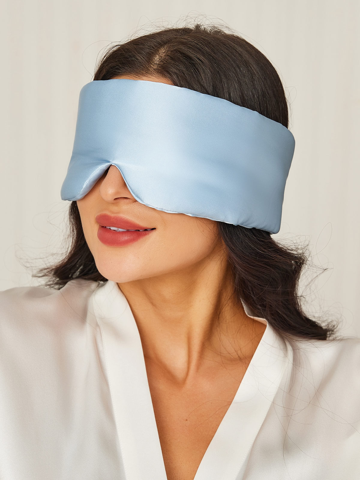 [Lyseblå] SilkSilky-DK 19Momme Eye Mask 001