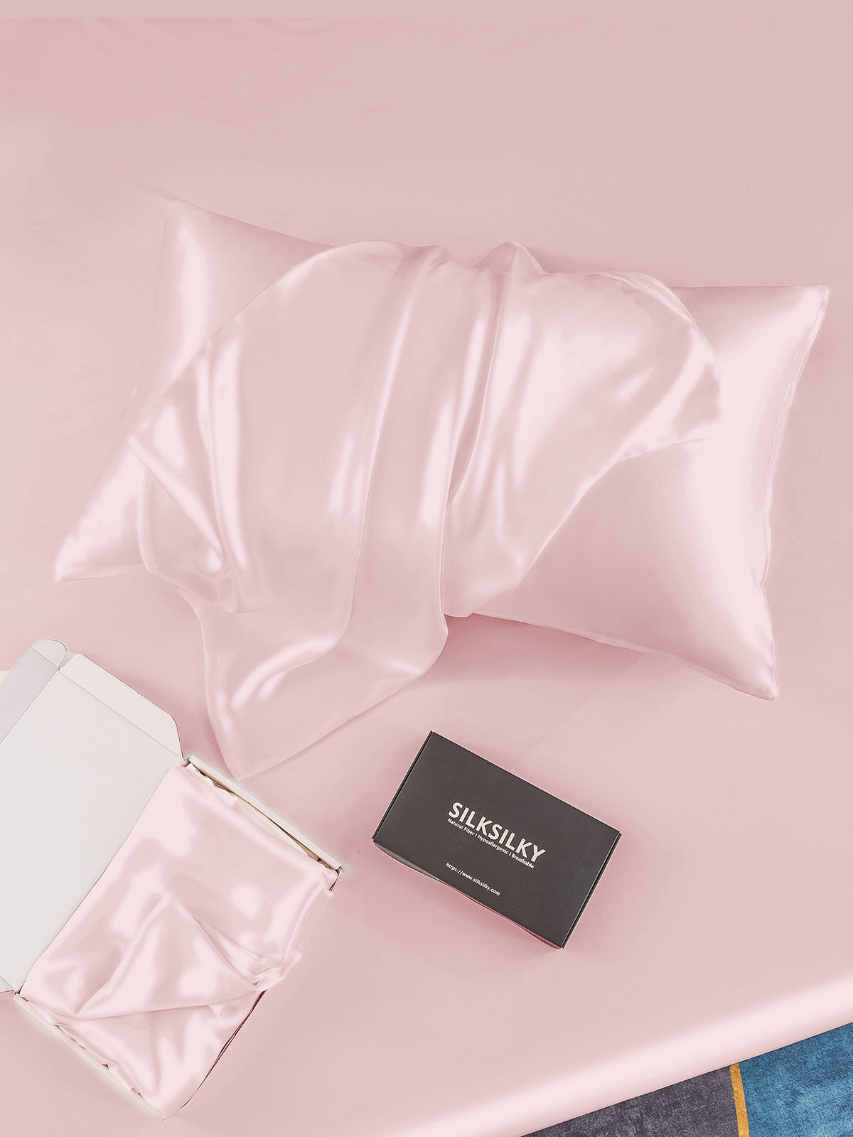 [Lyserød] SilkSilky-DK 19Momme Pillowcase 006