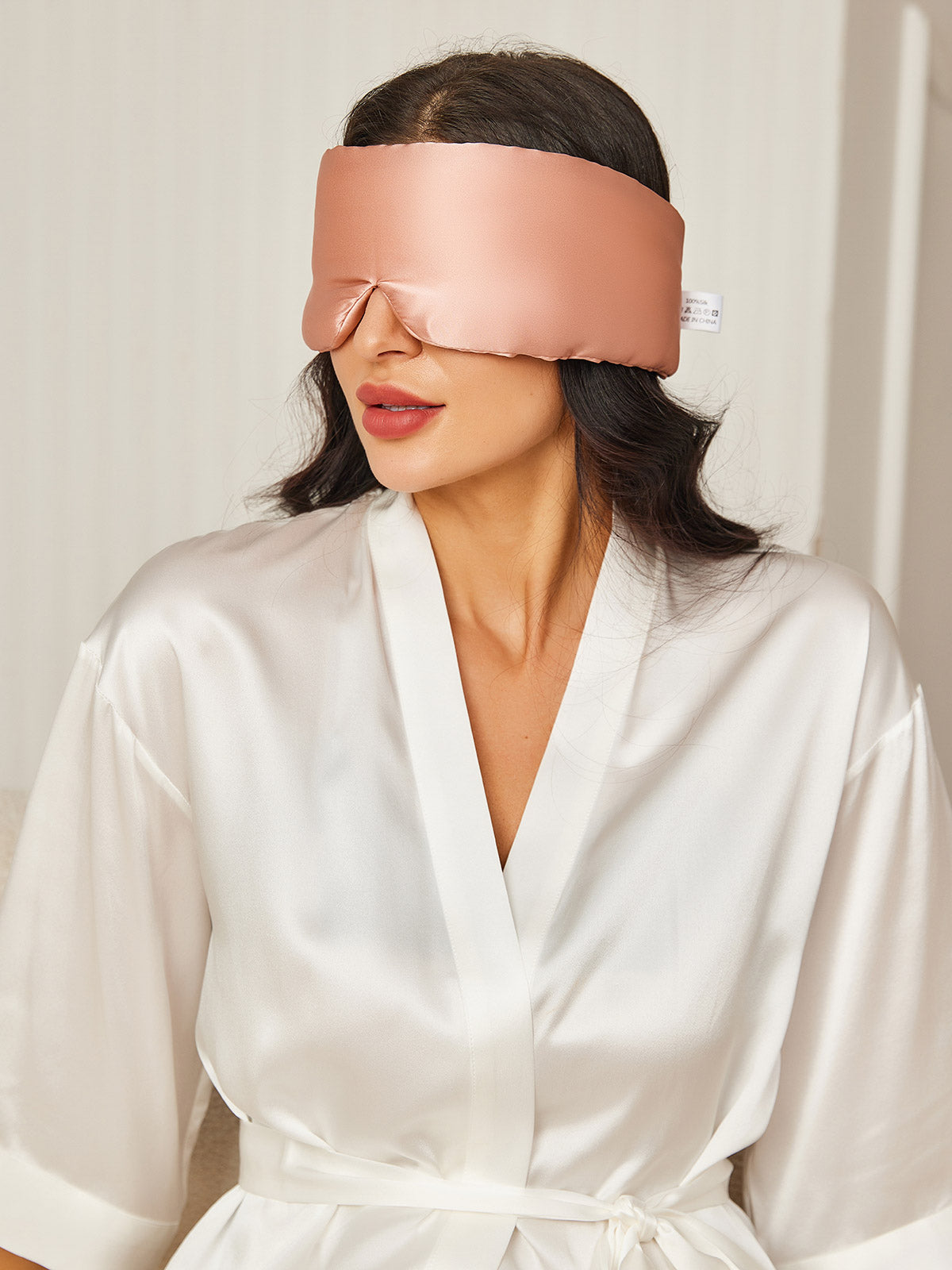 [Lyserød] SilkSilky-DK 19Momme Eye Mask 004