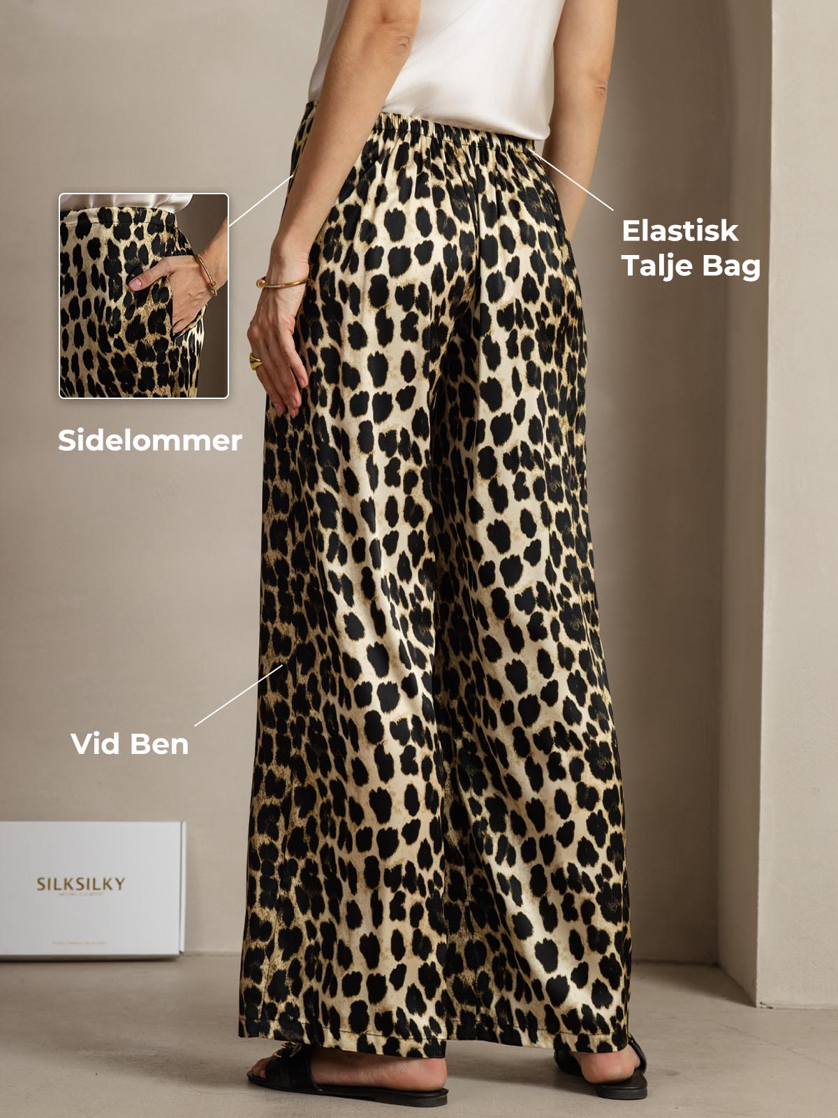 [Leopard] SilkSilky-DK 19Momme Silke Womens Pants 001