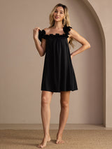 [Sort] SilkSilky-DK Sleeveless Square Neck Natkjole 003
