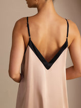 [Toscana] SilkSilky-DK V Neck Kjole 002