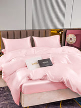 [Lyserød] SilkSilky-DK 22Momme Bedding Set 004,