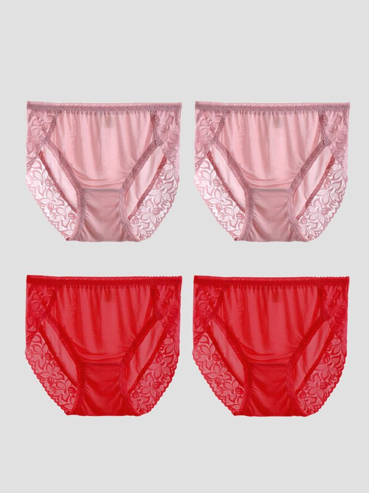SilkSilky-DK Panty Pink+Rød 003
