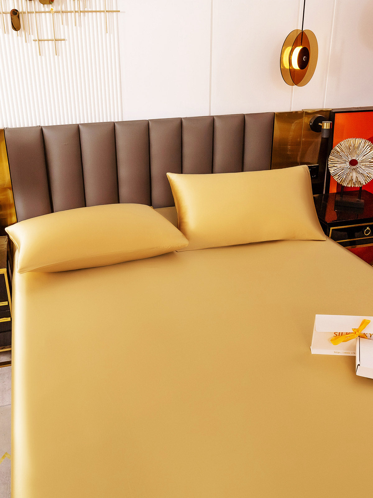 [Champagne] SilkSilky-DK 19Momme Bedding Set 004