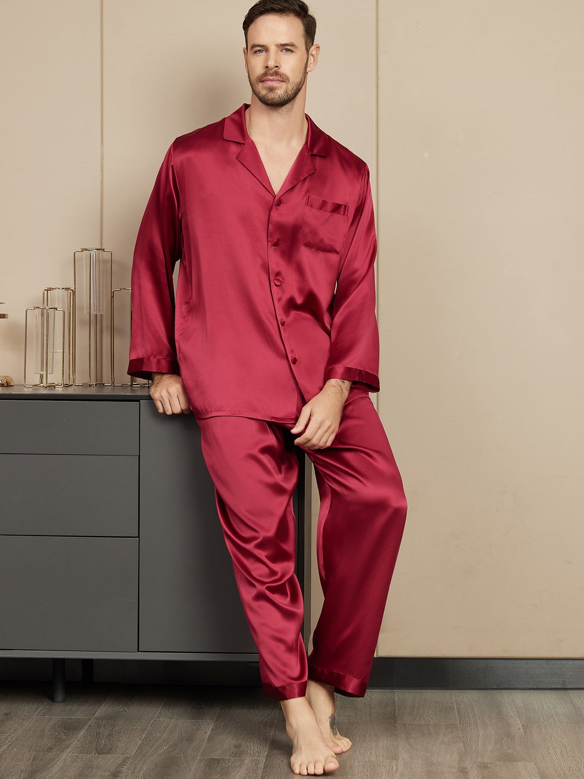 [Vin] SilkSilky-DK Mens Pajamas 005