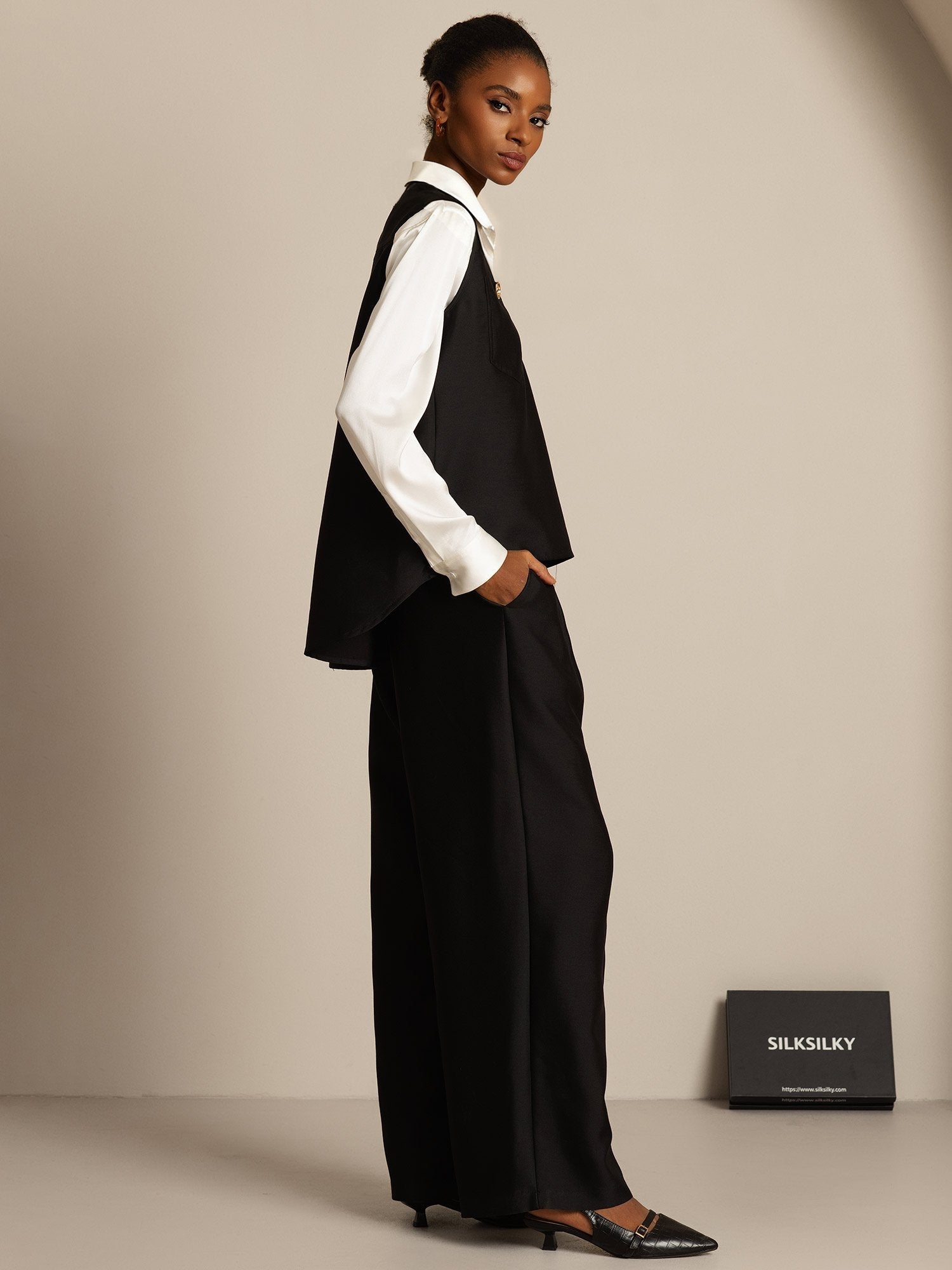 [Sort] SilkSilky-DK 32Momme Silke Womens Vest 007,