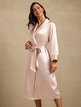 [Lyserød] SilkSilky-DK Silke Womens Robe 009,