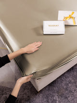 [Kaki] SilkSilky-DK 19Momme Sengesæt 005