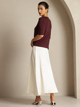 [Windsorvin] SilkSilky-DK Half Sleeve Crew Neck T-shirt til kvinder 008