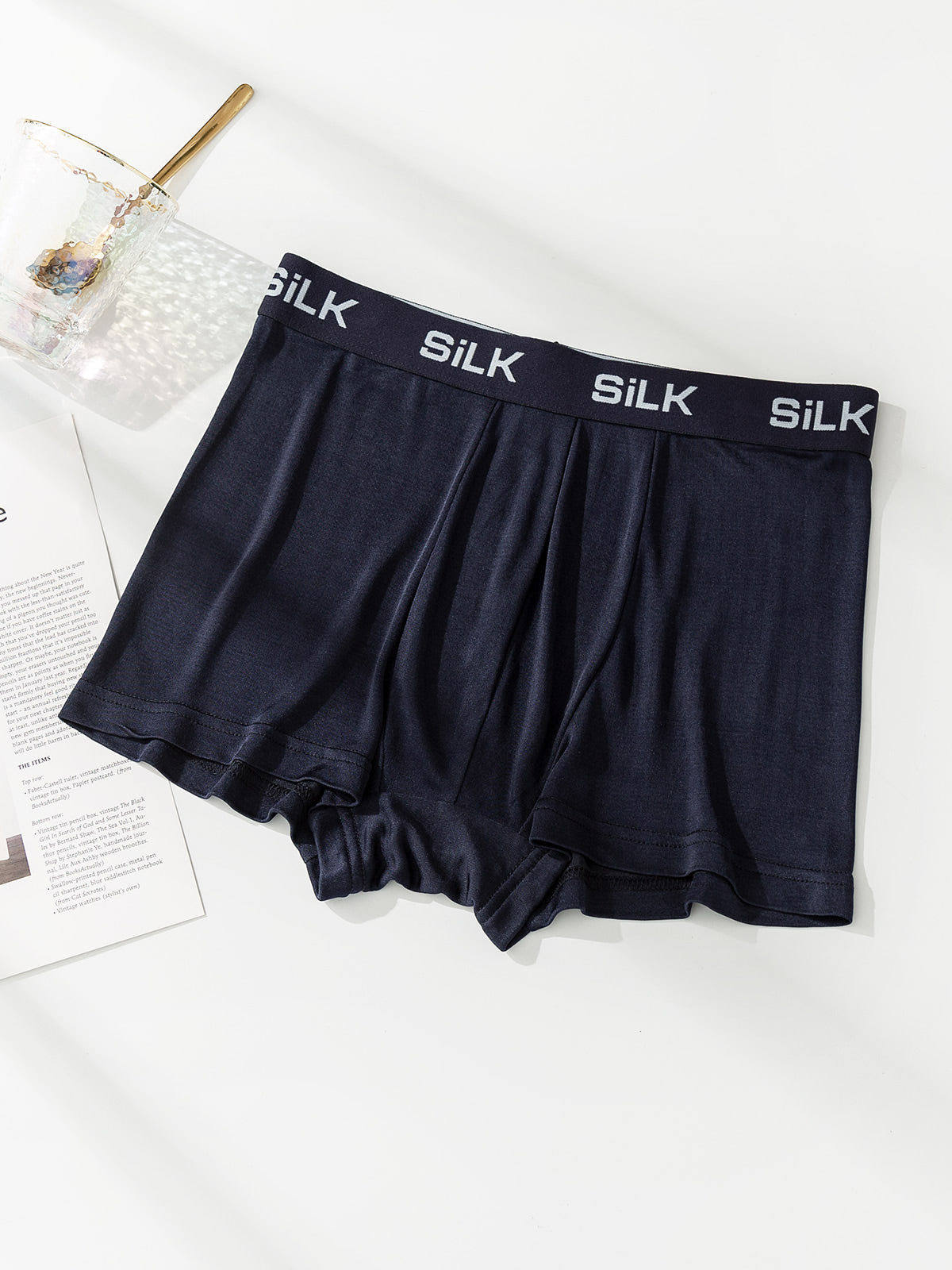 [Mørkeblå] SilkSilky-DK Mens Underwear 005