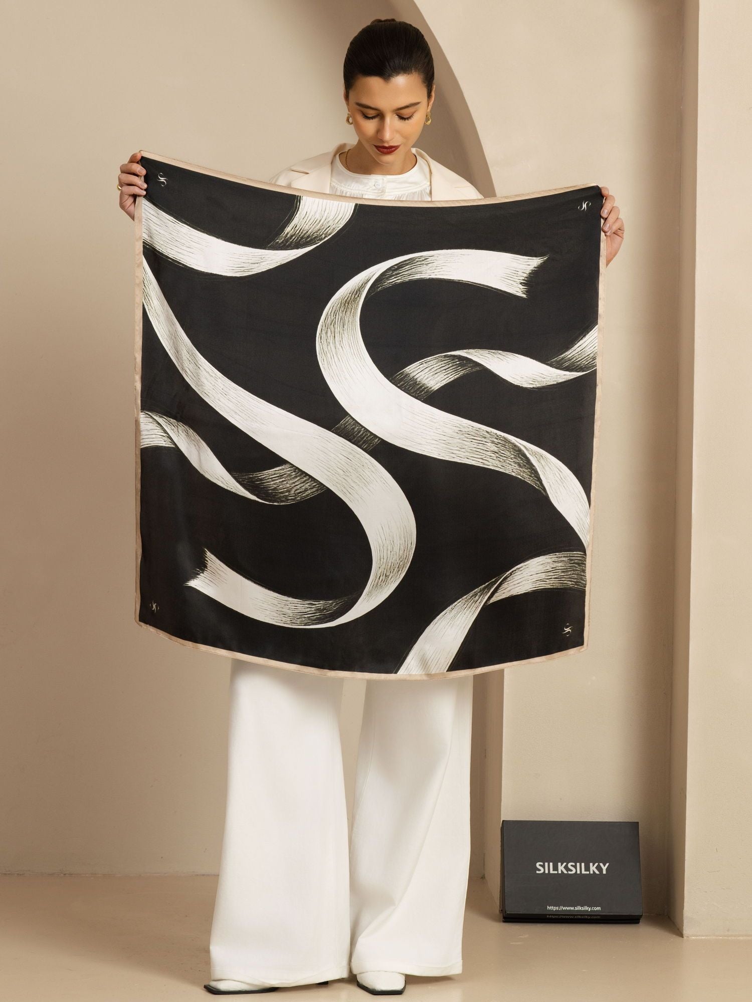 [P106] SilkSilky-DK Pure Silk Scarf 002