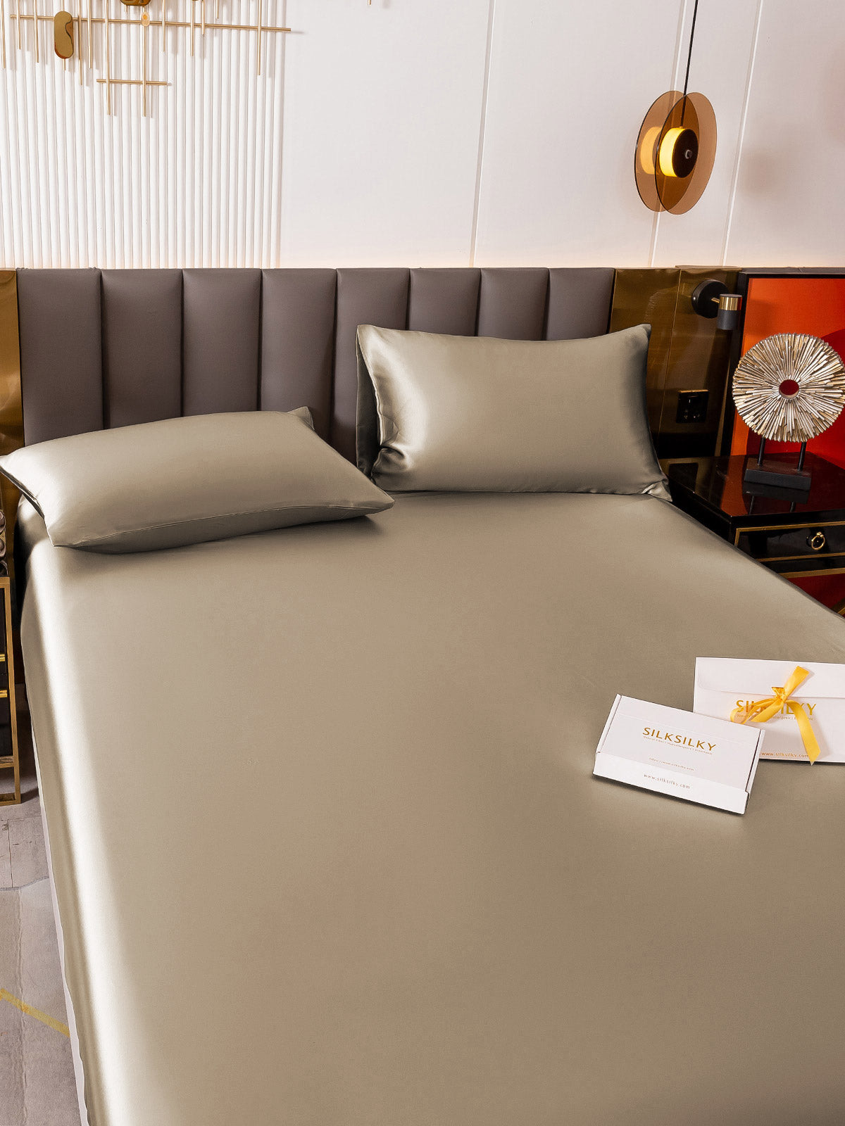 [Kaki] SilkSilky-DK 19Momme Bedding Set 003