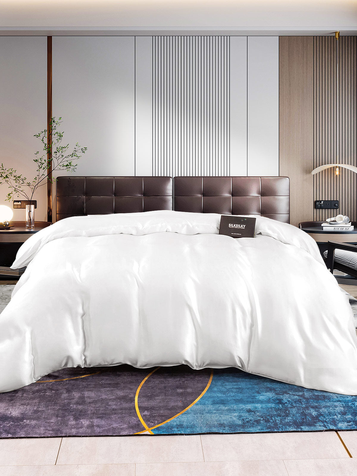 [Hvid] SilkSilky-DK 22Momme Duvet Cover 001