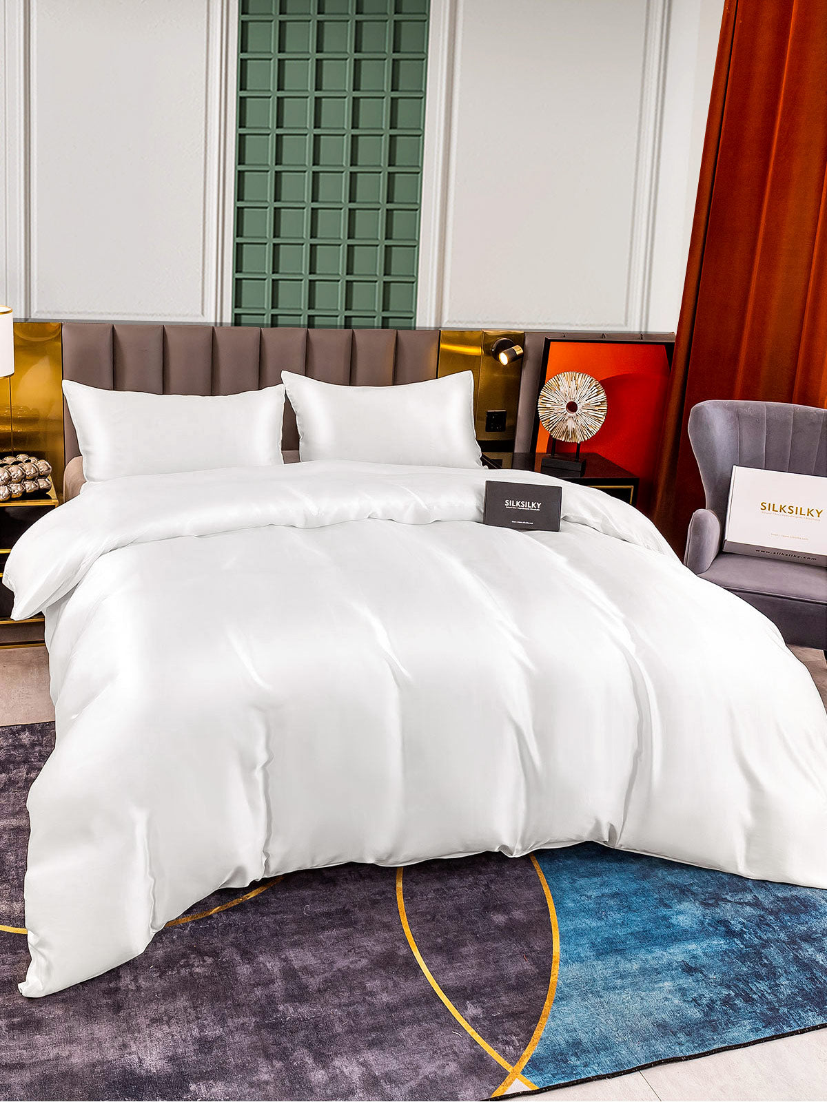 [Hvid] SilkSilky-DK 25Momme Bedding Set 003