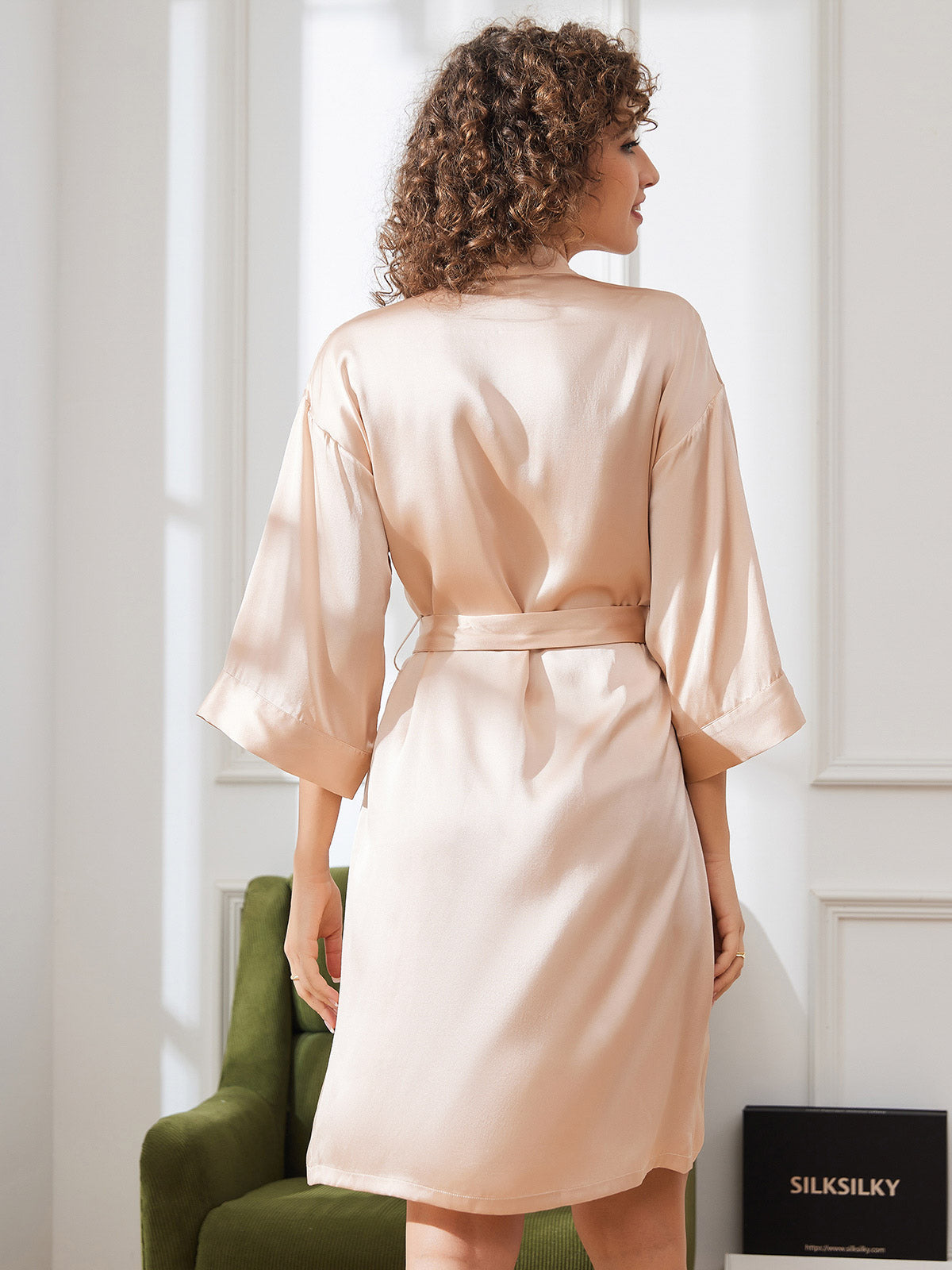 [Champagne] SilkSilky-DK Womens Robe 002