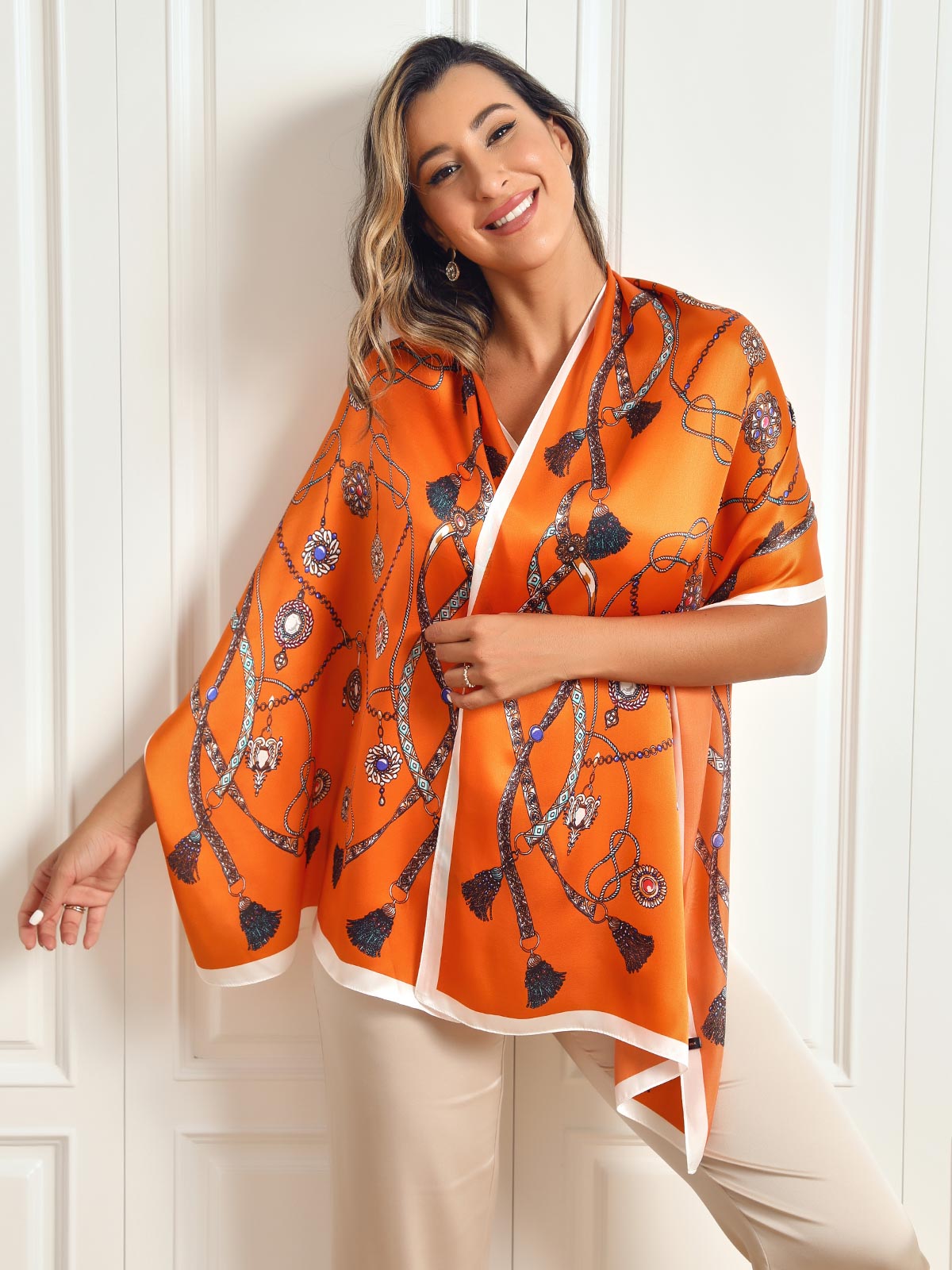 SilkSilky-DK-Pure-Silk-Scarf-Orange-002