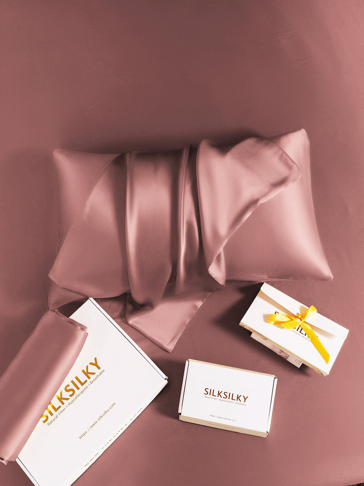 [Grå] SilkSilky-DK 22Momme Pillowcase 004