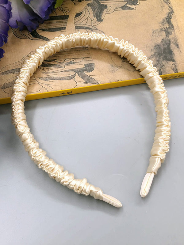 [Beige] SilkSilky-DK 19Momme Pure Silk Scrunchie 003