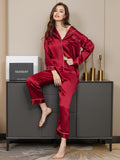 SilkSilky-DK Revers Dame Pyjamas Mørkerød 002