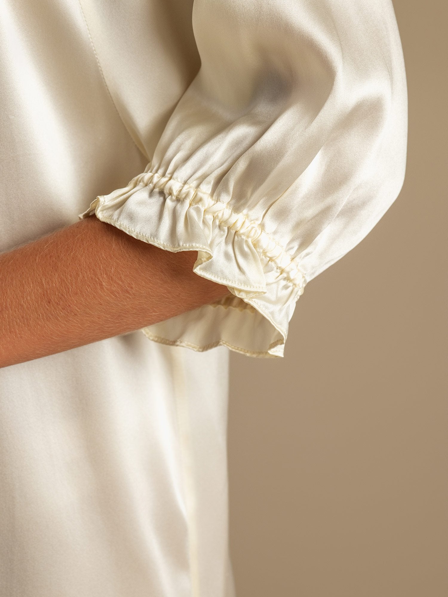 [Hvid] SilkSilky-DK Silke Nightgown 005