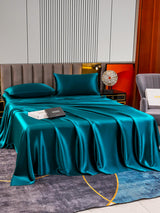 [Blågrøn] SilkSilky-DK 22Momme Bedding Set 003,