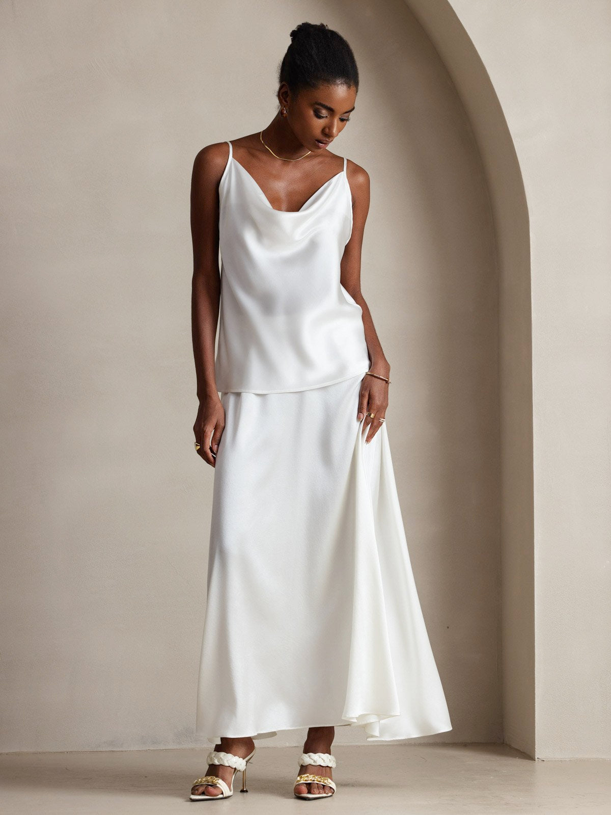 [Hvid] SilkSilky-DK 19Momme Silke Camisoles 008