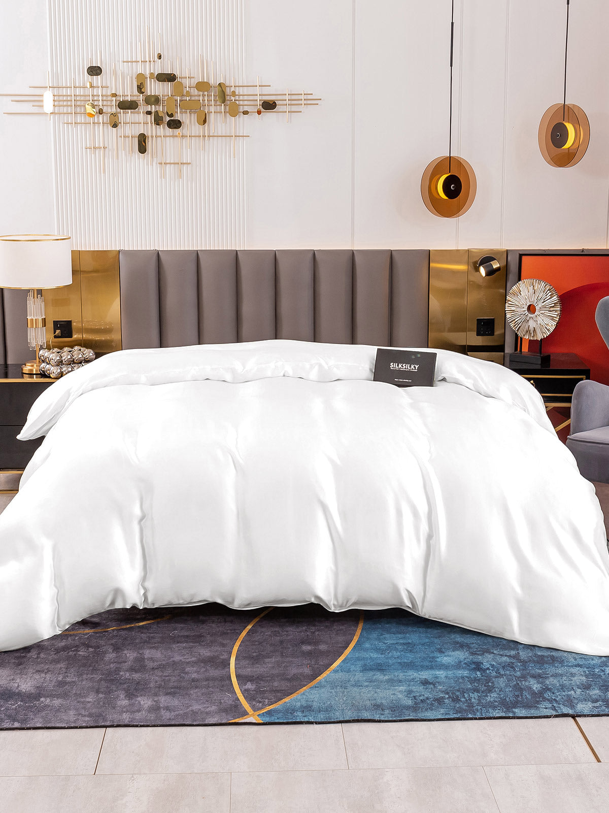 [Hvid] SilkSilky-DK 19Momme Duvet Cover 003