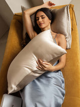 [Beige+Kaki] SilkSilky-DK 19Momme Pure Silk Pillowcase 004