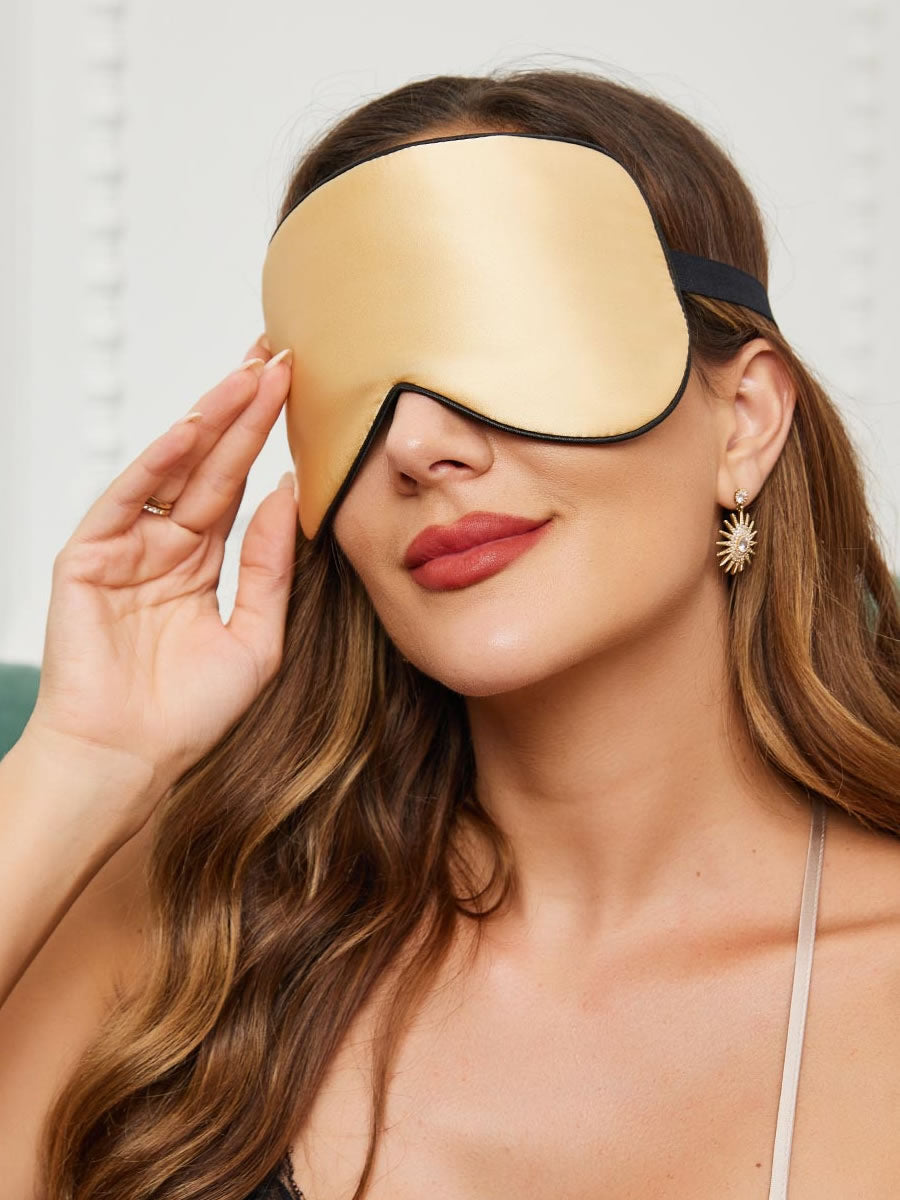 [Champagne] SilkSilky-DK 19Momme Eye Mask 001