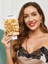[Champagne] SilkSilky-DK Scrunchie 001