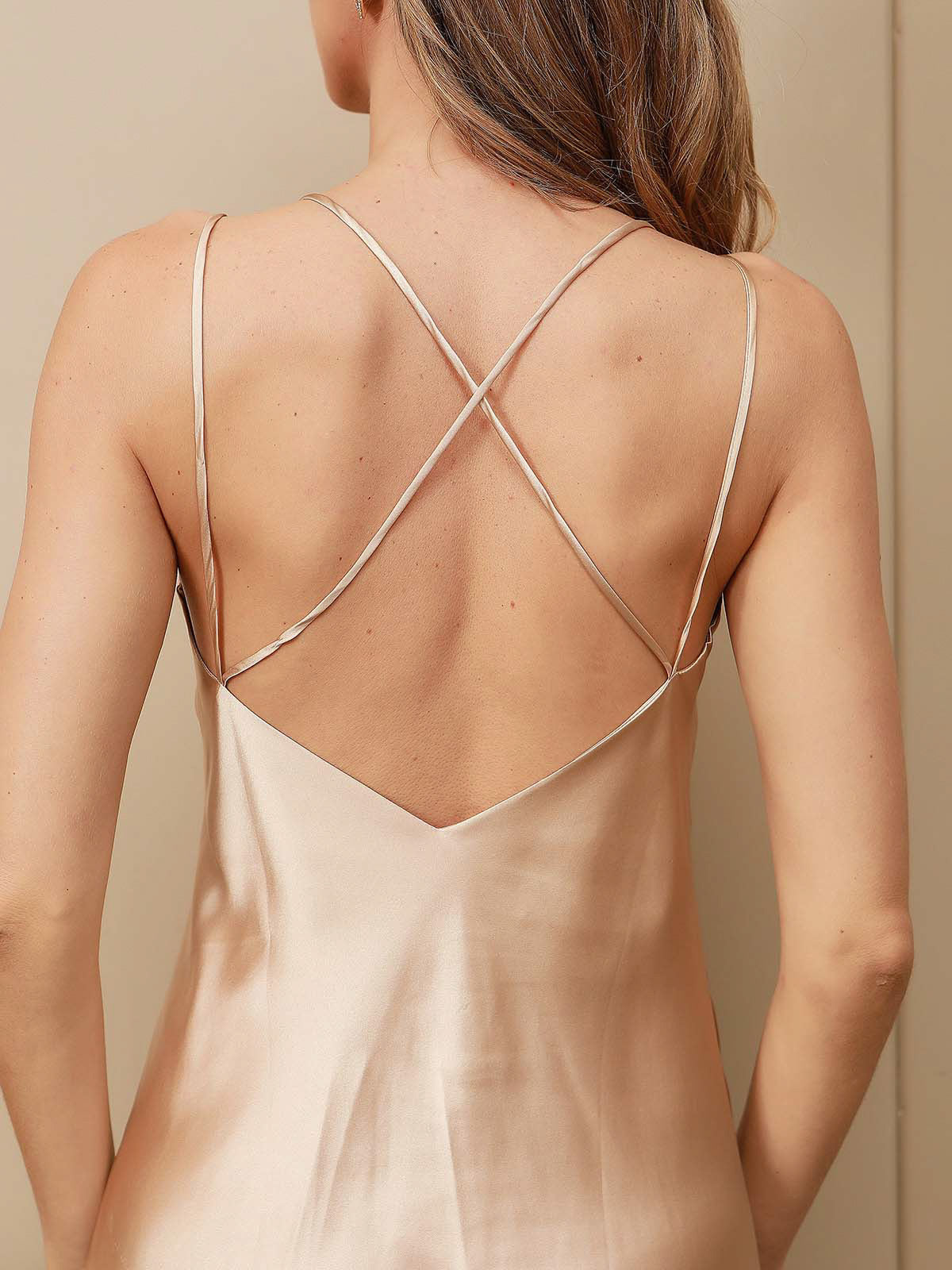 [Champagne] SilkSilky-DK Nightgown&Robe Set 008