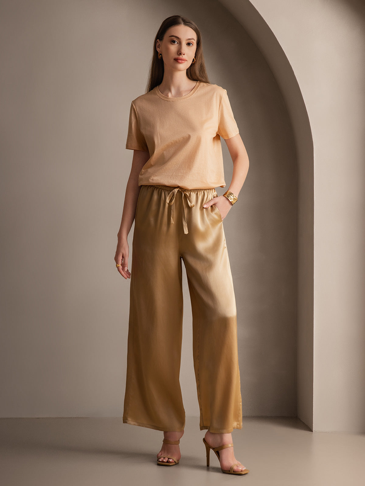 [Champagne] SilkSilky-DK Womens Pants 006