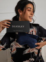 [Mørkeblå] SilkSilky-DK 19Momme Pure Silk Pillowcase Set 002