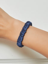 [Mørkeblå] SilkSilky-DK Scrunchie 001