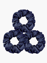 [Mørkeblå] SilkSilky-DK Scrunchie 002