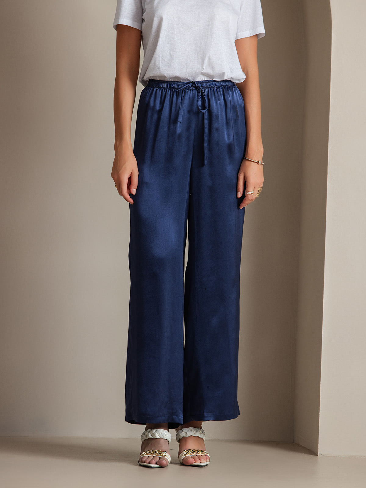 [Mørkeblå] SilkSilky-DK Womens Pants 006