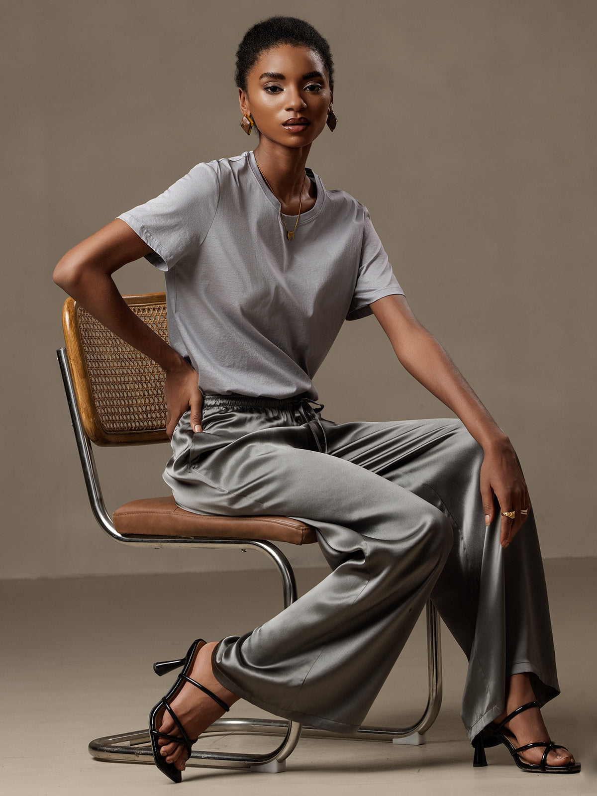 [Mørkegrå] SilkSilky-DK Womens Pants 001