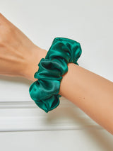 [Mørkegrøn] SilkSilky-DK Scrunchie 001