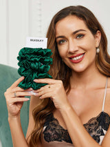 [Mørkegrøn] SilkSilky-DK Scrunchie 001
